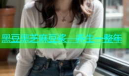 黑豆黑芝麻豆浆，养生一整年