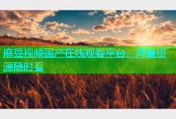 麻豆视频国产在线观看平台，海量资源随时看