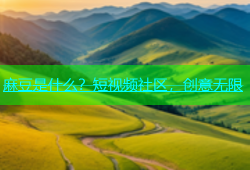 麻豆是什么？短视频社区，创意无限