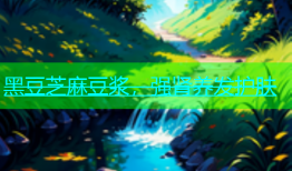 黑豆芝麻豆浆，强肾养发护肤