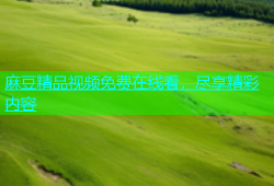 麻豆精品视频免费在线看，尽享精彩内容