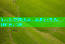 麻豆视传媒短视频：高清免费影视，随时随地观影