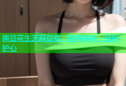 黑豆花生芝麻豆浆，营养美味，益肠护心